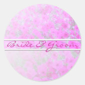 Pink Petunia auf den Aufklebern für weiße Wäsche Runder Aufkleber (Vorderseite)