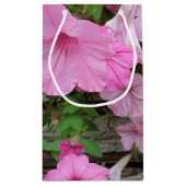 Pink Petunia Blüten Kleine Geschenktüte (Rückseite)