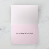 Pink Petunia Denken Sie an Sie Karte (Innenseite)