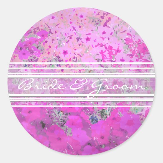 Pink Petunia Elegant Stickers (Vorderseite)