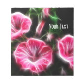 Pink Petunia Esoteric Floral Notepad Notizblock (Vorderseite)