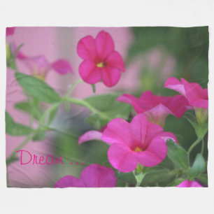 Pink Petunia Fleece Blanket