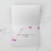 Pink Petunia Freundschaft Karte (Innenseite)