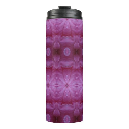 Pink Petunia Ikat 3 Thermosbecher (Vorderseite)