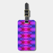 Pink Petunia Ikat Miami Gepäckanhänger (Vorderseite vertikal)