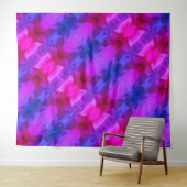 Pink Petunia Ikat Miami Wandteppich (Beispiel (Horizontal))