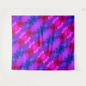 Pink Petunia Ikat Miami Wandteppich (Vorderseite (Horizontal))