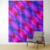 Pink Petunia Ikat Miami Wandteppich (Beispiel)
