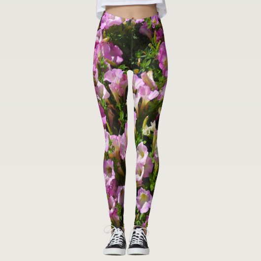 Pink Petunia Leggings (Vorderseite)