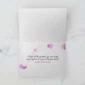 Pink Petunias auf Barnholz Geburtstag Karte (Innenseite)