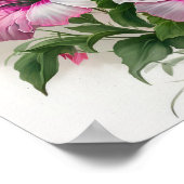 Pink Petunias Blume Art Print Poster (Ecke)