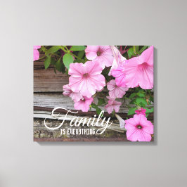 Pink Petunias Familienangebot Leinwanddruck
