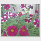 Pink Petunias Geschenkpapier (Flach)