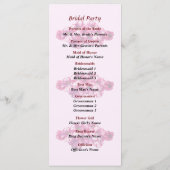 Pink Petunias Hochzeitsprogramm Programm (Rückseite)