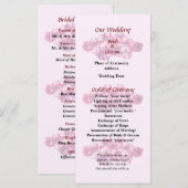 Pink Petunias Hochzeitsprogramm Programm (Vorne/Hinten)