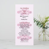 Pink Petunias Hochzeitsprogramm Programm (Stehend Vorderseite)