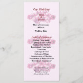 Pink Petunias Hochzeitsprogramm Programm (Vorderseite)