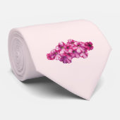 Pink Petunias Krawatte (Gerollt)