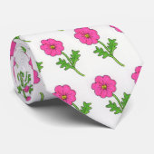 Pink Petunias Krawatte (Gerollt)