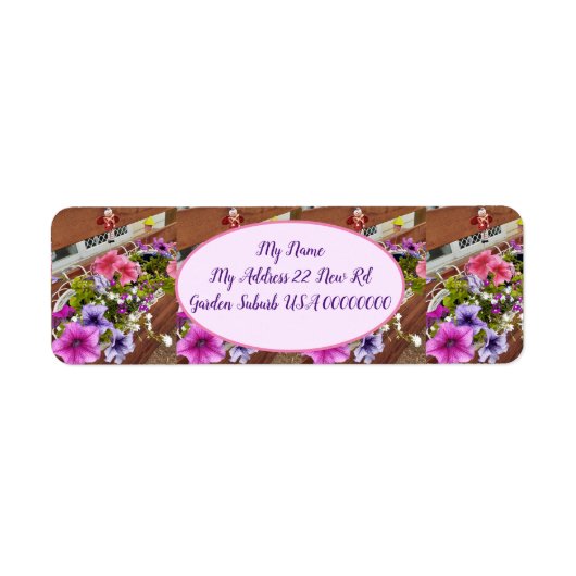 Pink Petunias Lila Blume Hütte Gartenanlage (Vorne)