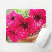 Pink Petunias Mousepad (Mit Mouse)
