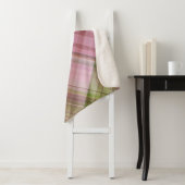 Pink Petunias Pink und Grün Kariert Sherpadecke (Beispiel)