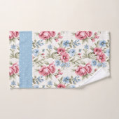 Pink Petunias und Sky Blue Daisies Badhandtuch Set (Handtuch)