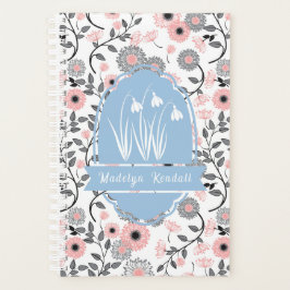 Pink & Pewter Laurentian Floral Benutzerdefinierte Planer