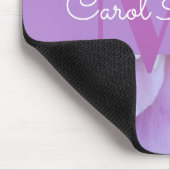 Pink Pey Lila Monogram Floral Mousepad (Ecke)