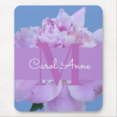 Pink Pey Lila Monogram Floral Mousepad (Vorne)