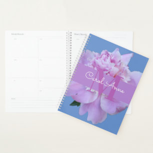 Pink Pey Lila Monogram Floral Planer