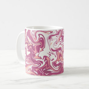 Pink-Pfirsichfarbene Wirbel Kaffeetasse
