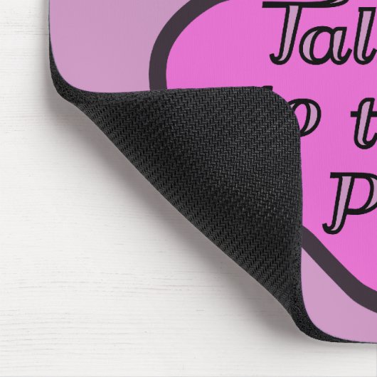Pink Pfote, Hundekuh, Tierpfau, Sprechen Sie mit d Mousepad (Ecke)