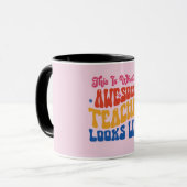 Pink Phantastisch Teacher Tasse (Vorderseite Links)