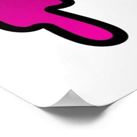 Pink Phase Dripping XBOX Controller Poster (Ecke)