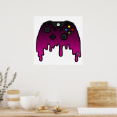 Pink Phase Dripping XBOX Controller Poster (Küche)