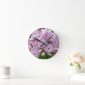 Pink Phlox Runde Wanduhr (Zuhause)