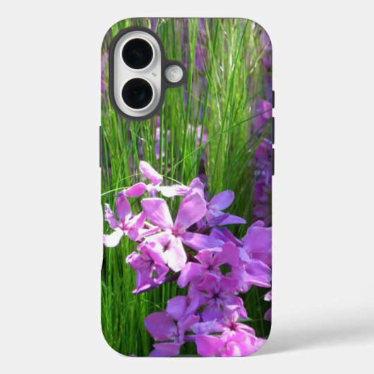 Pink Phlox und Gras Sommer Blüten Case-Mate iPhone Hülle (Rückseite)
