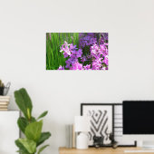Pink Phlox und Gras Sommer Blüten Poster (Heimbüro)