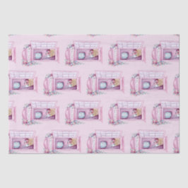 Pink Phone Booth Tissue Paper Seidenpapier