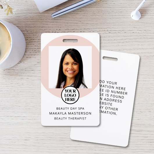 Pink Photo Logo Mitarbeiter-ID Ausweis