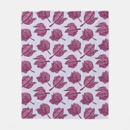 Pink Physalis Blume Muster Pastel Botanisch Fleecedecke