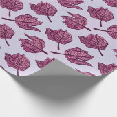 Pink Physalis Blume Muster Pastel Botanisch Geschenkpapier (Ecke)