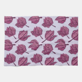 Pink Physalis Blume Muster Pastel Botanisch Geschirrtuch (Horizontal)