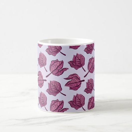 Pink Physalis Blume Muster Pastel Botanisch Kaffeetasse (Mittel)