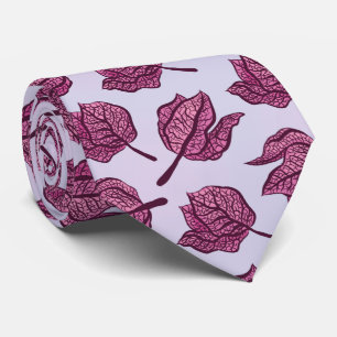 Pink Physalis Blume Muster Pastel Botanisch Krawatte