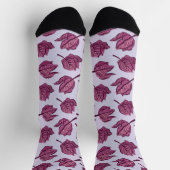 Pink Physalis Blume Muster Pastel Botanisch Socken (Oben)