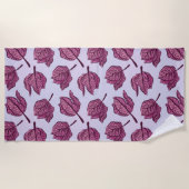 Pink Physalis Blume Muster Pastel Botanisch Strandtuch (Vorderseite)