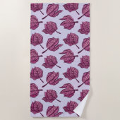 Pink Physalis Blume Muster Pastel Botanisch Strandtuch (Vorderseite)