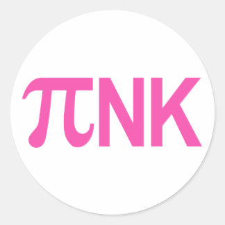 PINK PI NK RUNDER AUFKLEBER